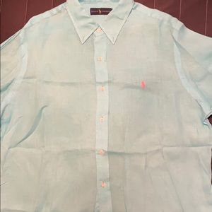 XL teal color oxford